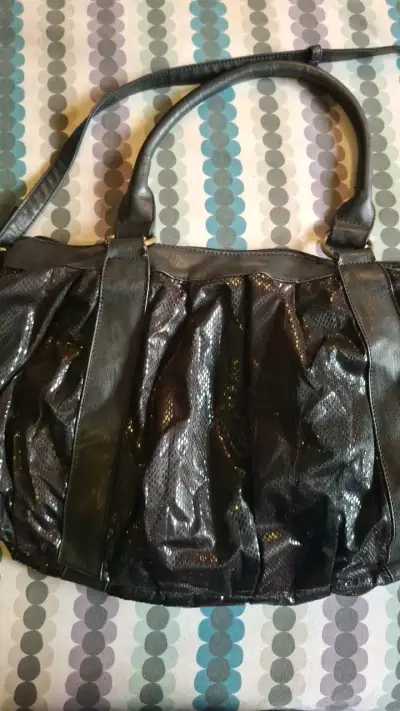 Bolso de cuero negro Lollipops con diseño elegante - miniatura 4