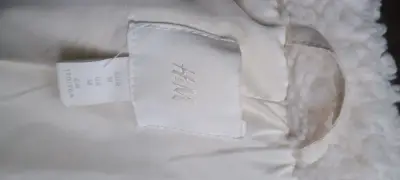 Abrigo estilo Teddy blanco natural H&M para mujer - miniatura 3