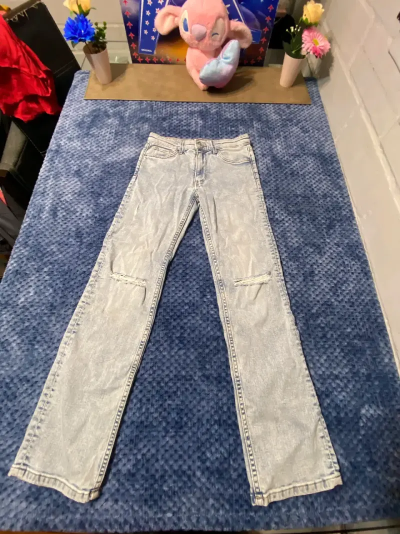 Jeans de mezclilla azul claro para niña - 2