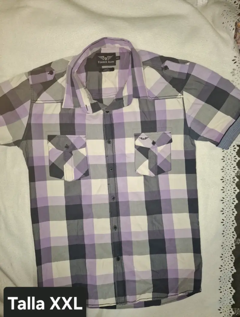 Camisa a cuadros para hombre talla L, XL, XXL - 1
