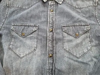 Camisa de mezclilla para hombre Zara Man - miniatura 4