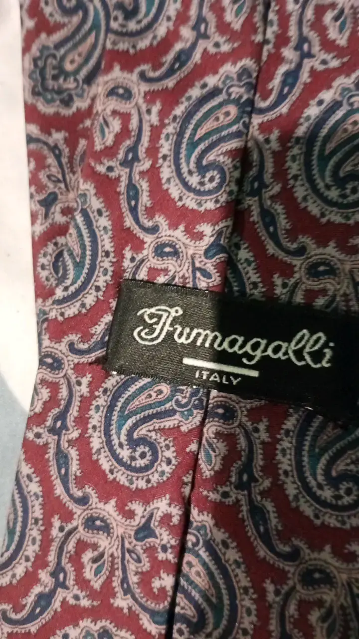 Corbata elegante azul con diseño dorado - 2