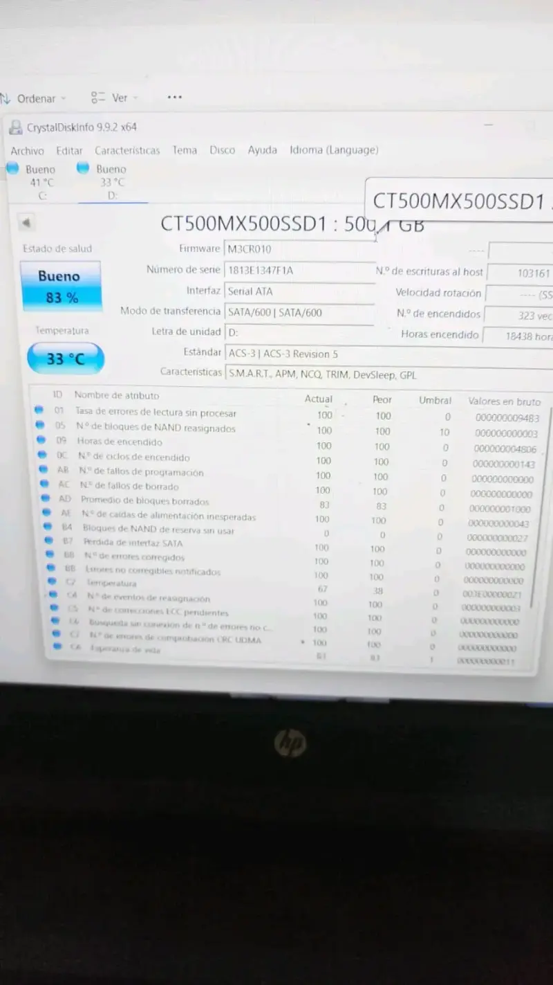 Disco Sata Crucial 500GB - 2