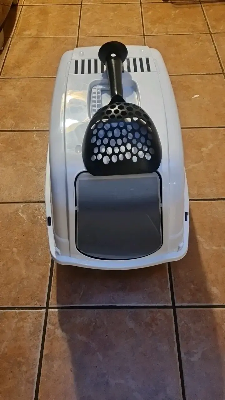 Caja de arena para gatos con pala