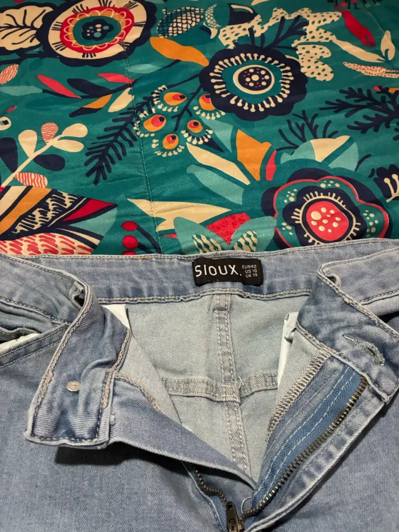 Pantalones cargo de mezclilla azul claro - 3