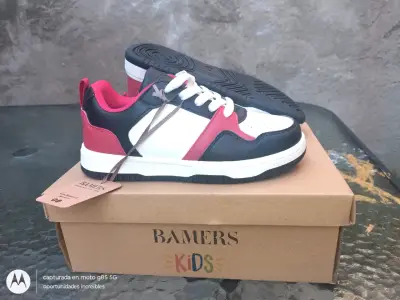 Zapatillas Bambers Kids  niños color rojo y neg - miniatura 1