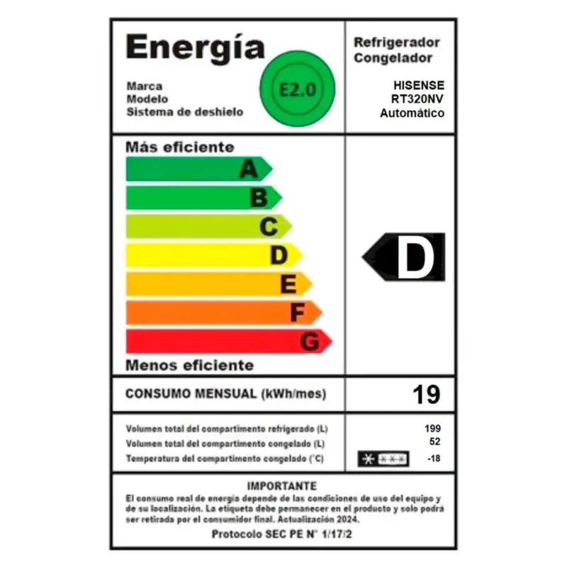 Refrigerador Hisense RT320NV 251L Plata - 4
