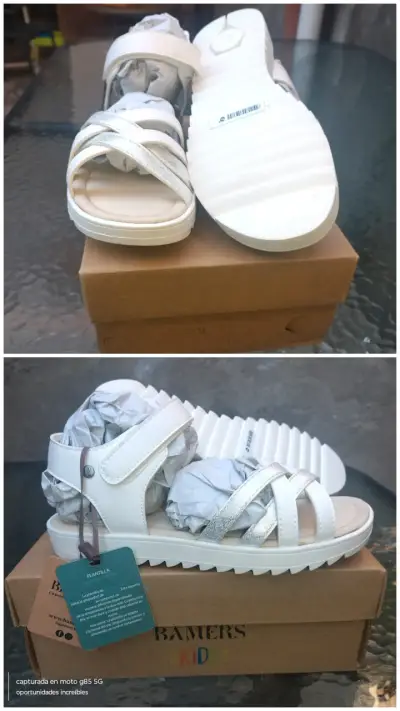 Sandalias blancas para niña BAMERS KIDS - miniatura 3