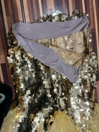 Falda echa a mano para bellydancer talla S a M - miniatura 4