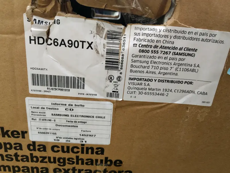 Campana extractora Samsung de acero inoxidable - 4