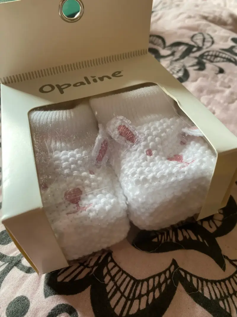 Pantuflas de bebé blancas Opaline con diseño de conejo - 3