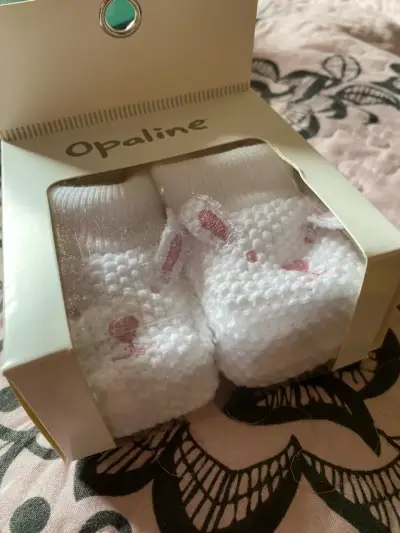 Pantuflas de bebé blancas Opaline con diseño de conejo - miniatura 3