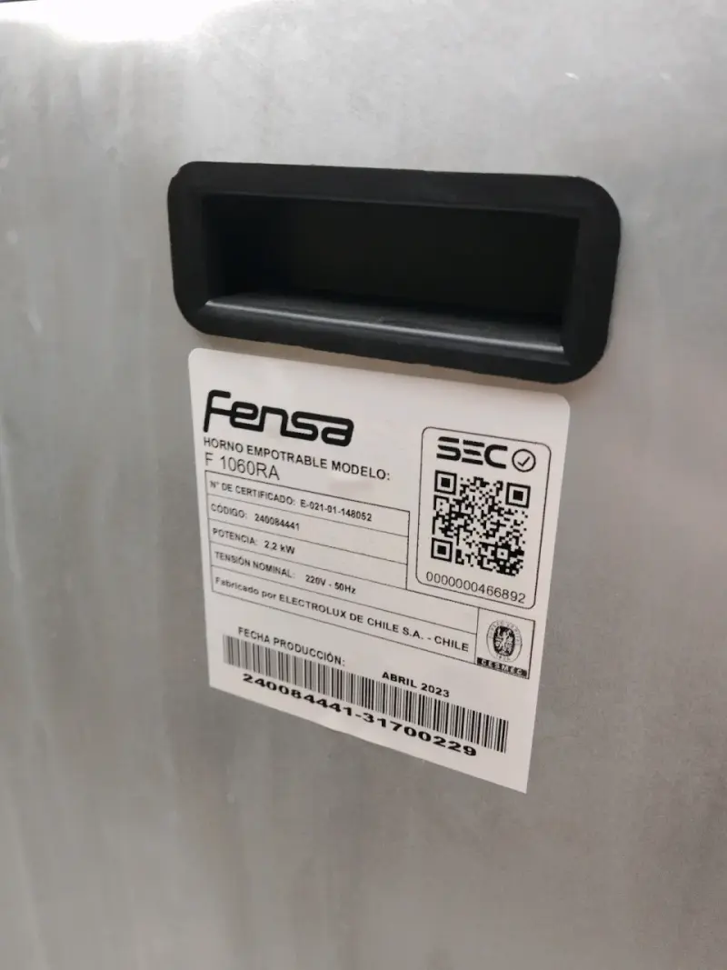 Horno empotrable Fensa F1060RA acero inoxidable - 4