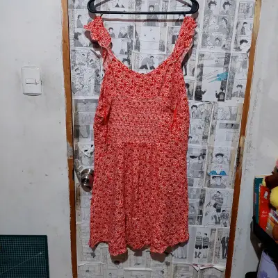 Vestido rojo floral talla 2XL para mujer - miniatura 2