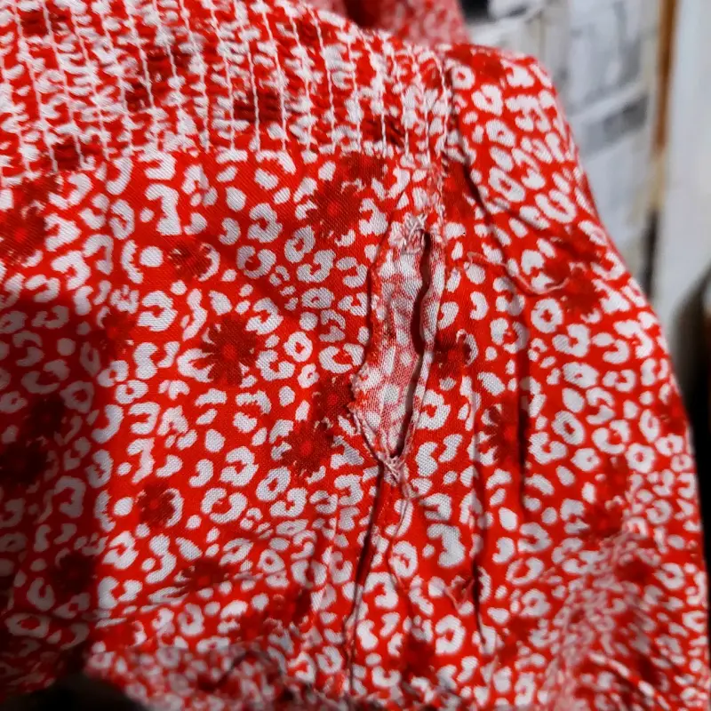 Vestido rojo floral talla 2XL para mujer - 3
