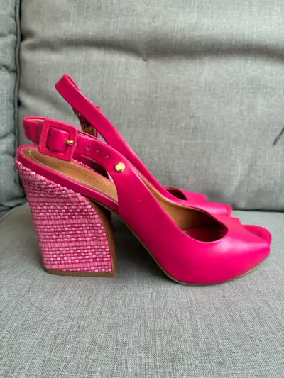 Sandalias de tacón alto fucsia BENEDUCCI - miniatura 1