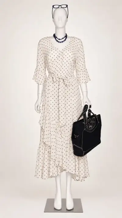 Línea Urban - Vestido Midi Lunares H&M T/14 XL - miniatura 1
