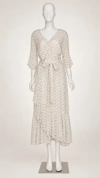 Línea Urban - Vestido Midi Lunares H&M T/14 XL - miniatura 2