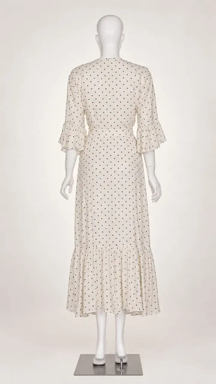 Línea Urban - Vestido Midi Lunares H&M T/14 XL - 3