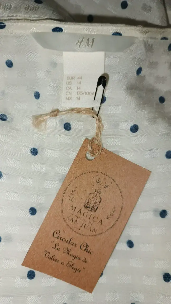 Línea Urban - Vestido Midi Lunares H&M T/14 XL - 6
