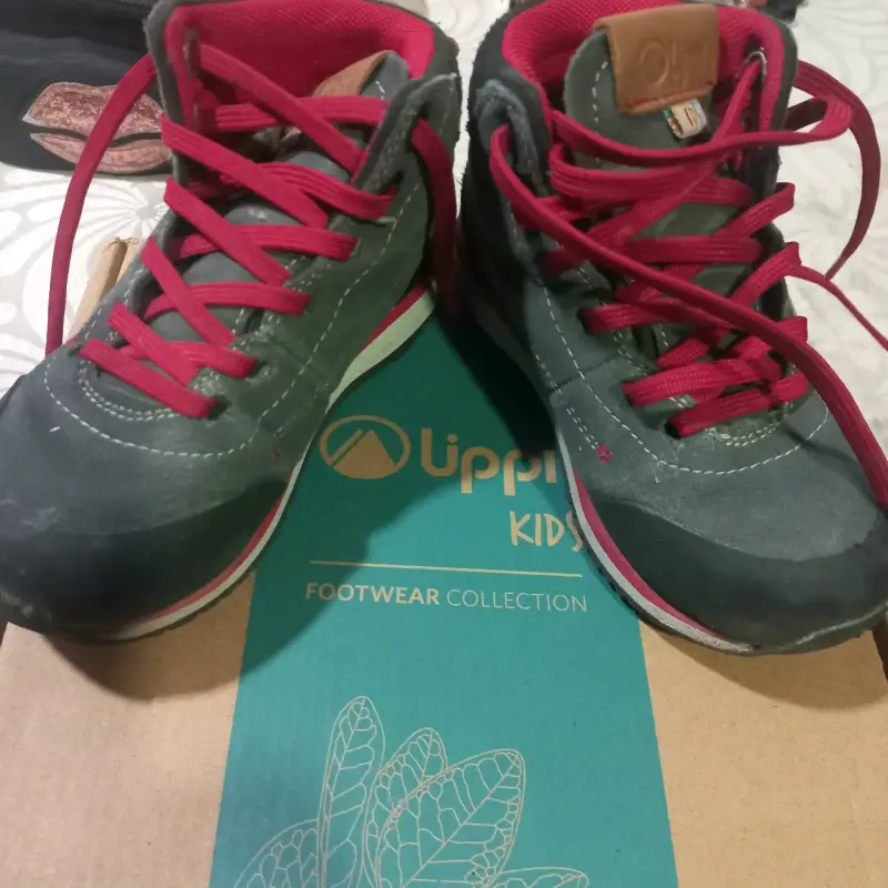 Botines para niños Upp Kids gris y rojo - 1