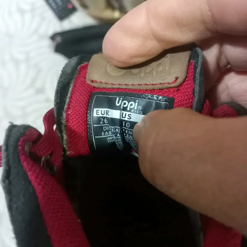 Botines para niños Upp Kids gris y rojo - 2