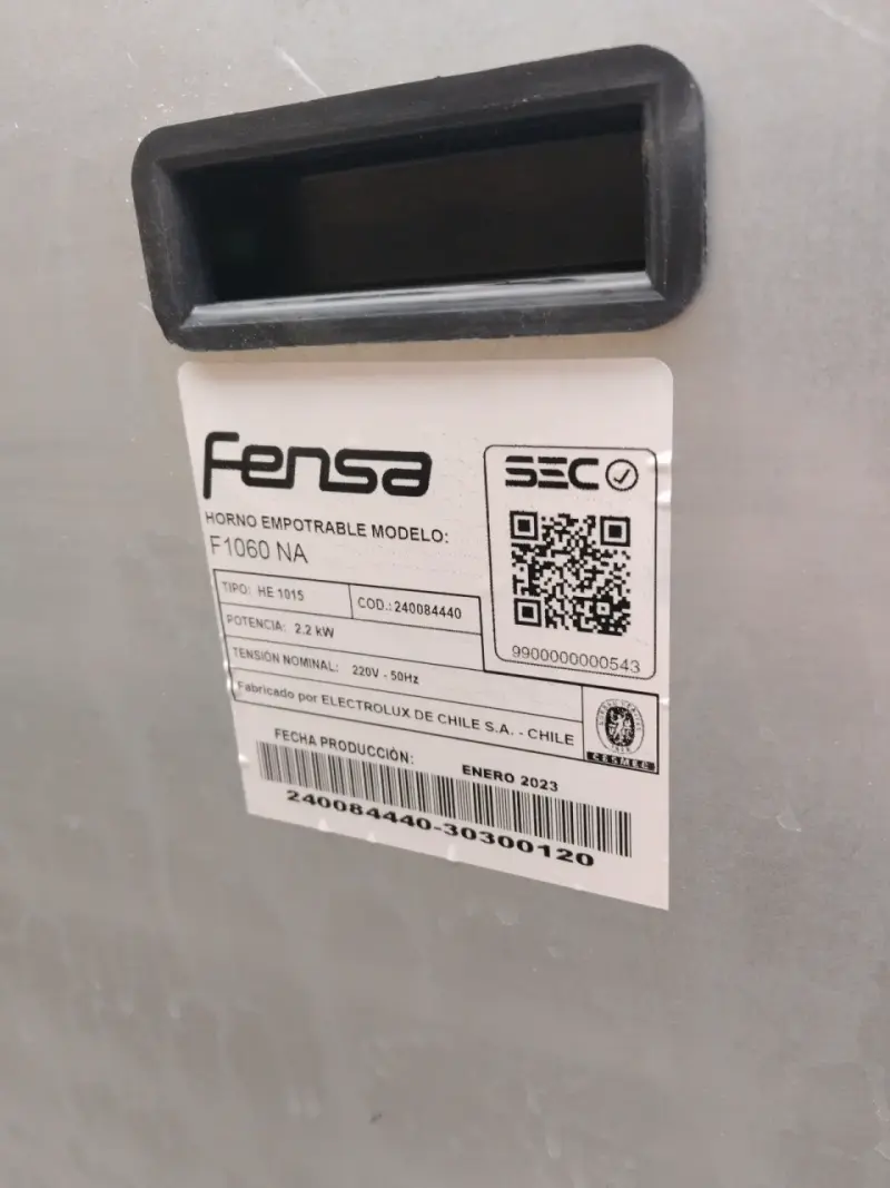 Horno empotrable Fensa F1060NA negro - 5