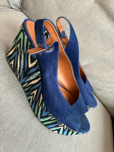 Sandalias de plataforma azul BENEDUCCI - miniatura 1