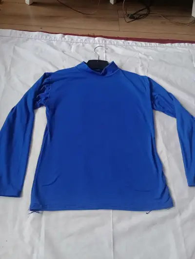 Polera de manga larga azul para hombre - miniatura 1