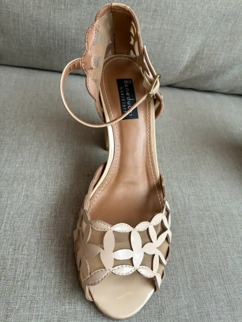 Sandalias de tacón beige BENEDUCCI - 3