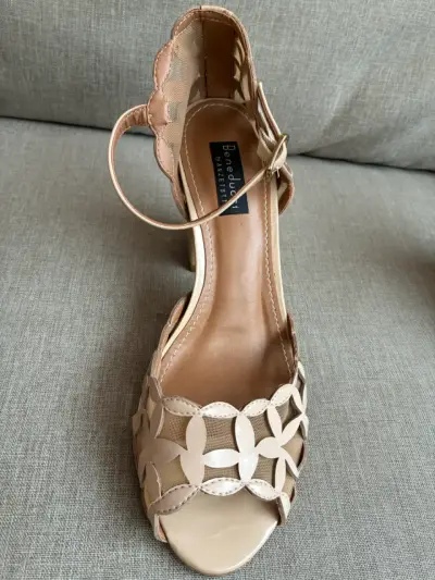 Sandalias de tacón beige BENEDUCCI - miniatura 3