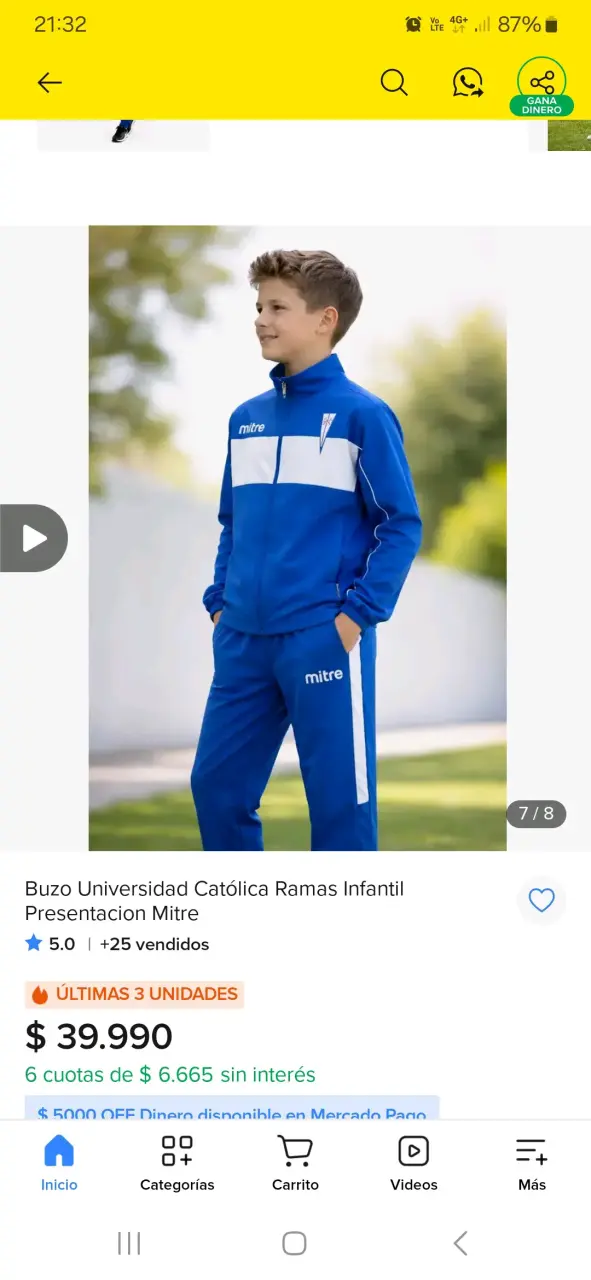 Buzo Deportivo Universidad Católica Mitre Azul - 2