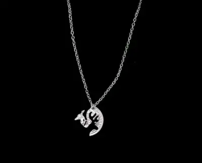 Collar de pareja con diseño de ciervo - miniatura 4