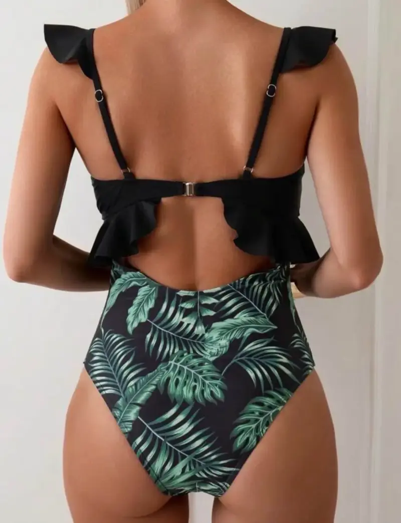 Traje de baño con volantes SHEIN talla L - 2