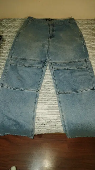Jeans de mezclilla azul para hombre Opposite - miniatura 1