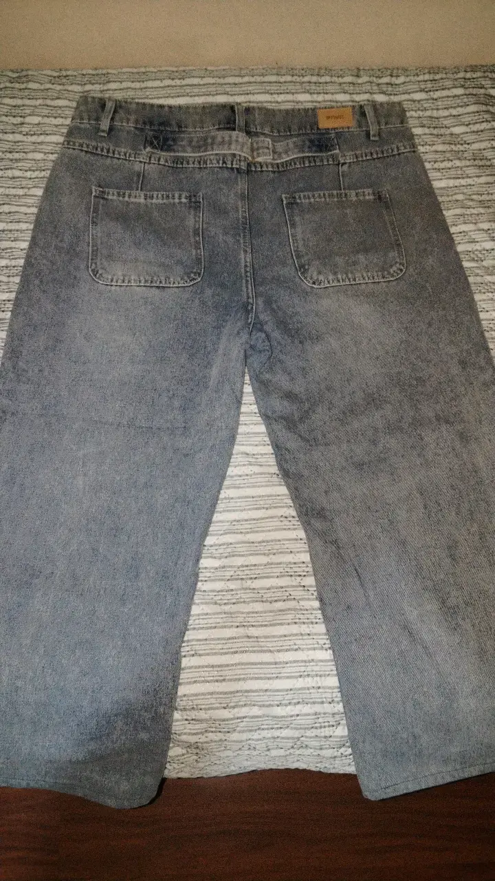 Jeans de mezclilla gris Opposite talla 48 - 2