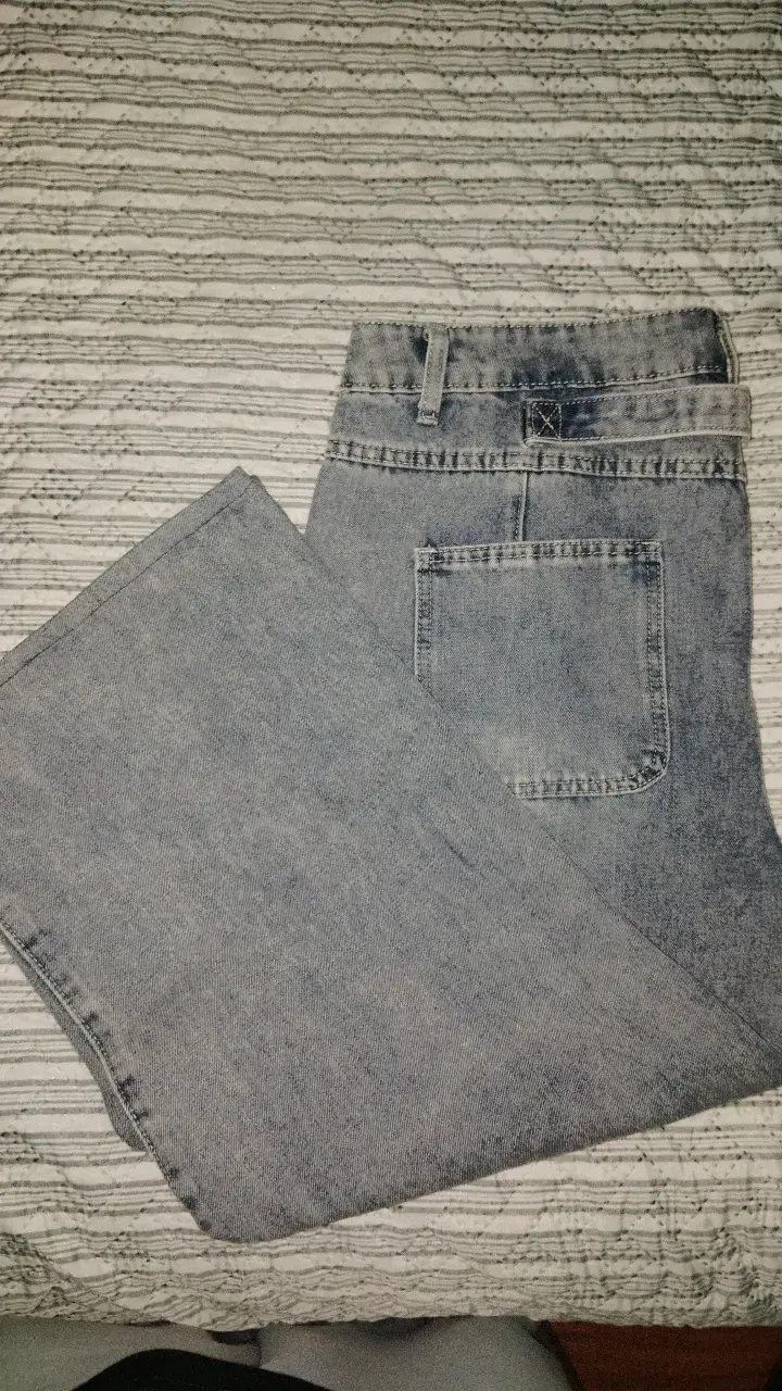 Jeans de mezclilla gris Opposite talla 48 - 3
