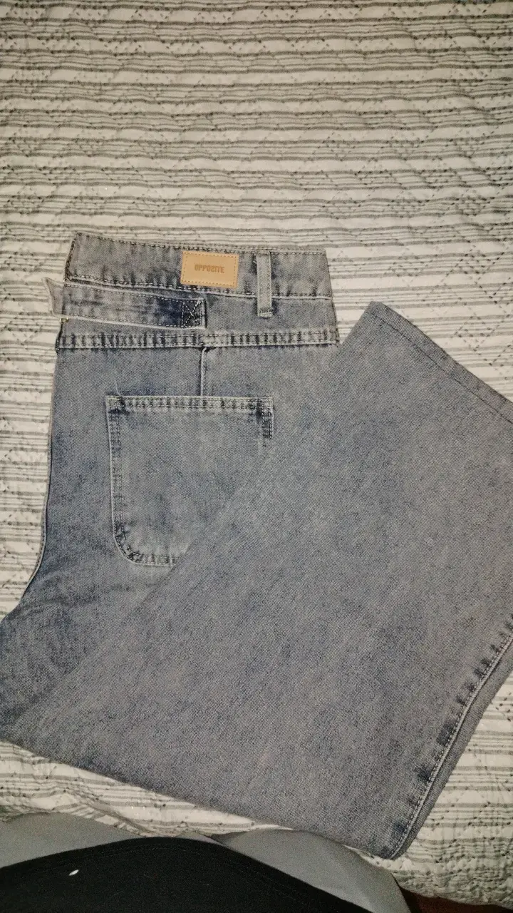 Jeans de mezclilla gris Opposite talla 48 - 4