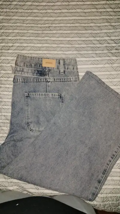 Jeans de mezclilla gris Opposite talla 48 - miniatura 4