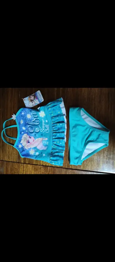 Traje de baño infantil Elsa Frozen azul - miniatura 1