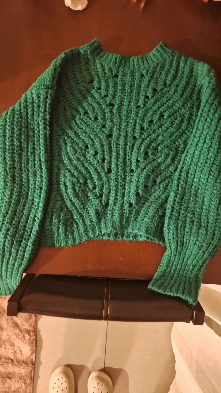 Suéter tejido verde Sybilla talla M - 3