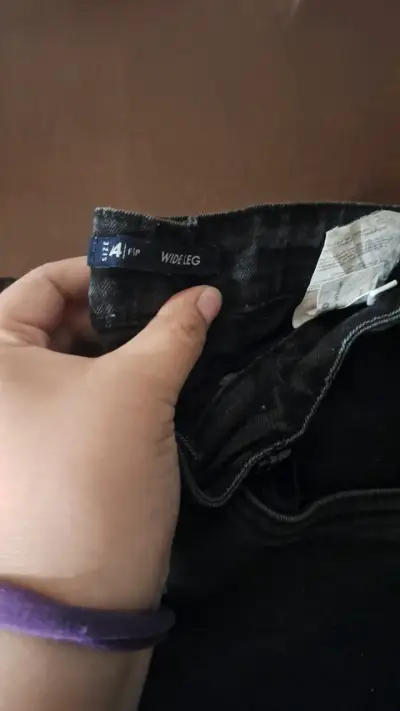 Jeans anchos negros talla 44 - miniatura 1