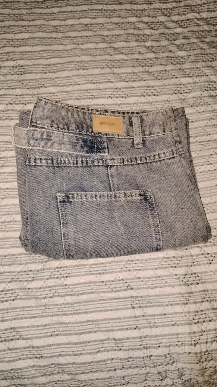 Jeans de mezclilla gris Opposite talla 48 - 6