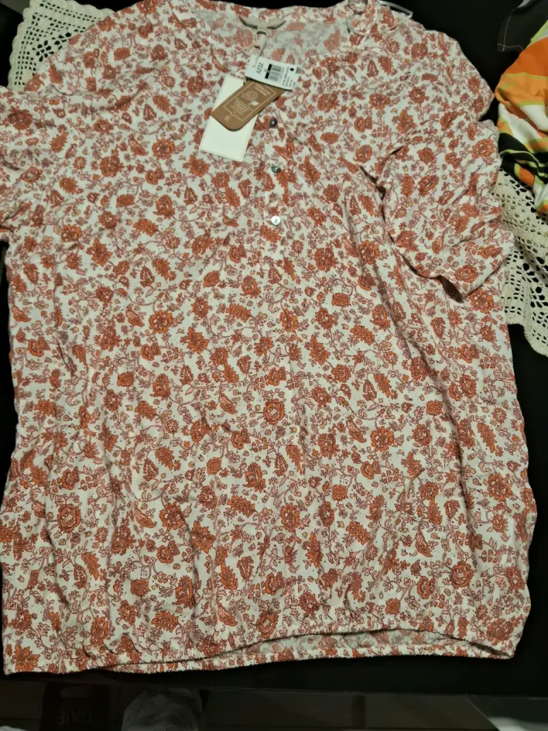 Blusa floral manga larga Aziza XL - 1