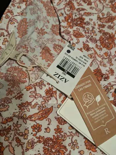 Blusa floral manga larga Aziza XL - miniatura 2