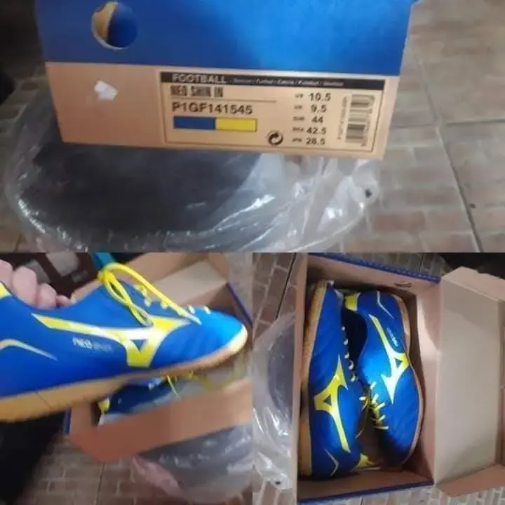 Zapatillas de Fútbol Mizuno Neo Shin IN Azul y Amarillo