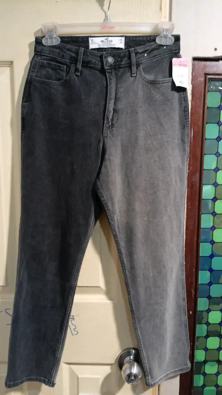 Jeans gris para mujer Hollister - 1