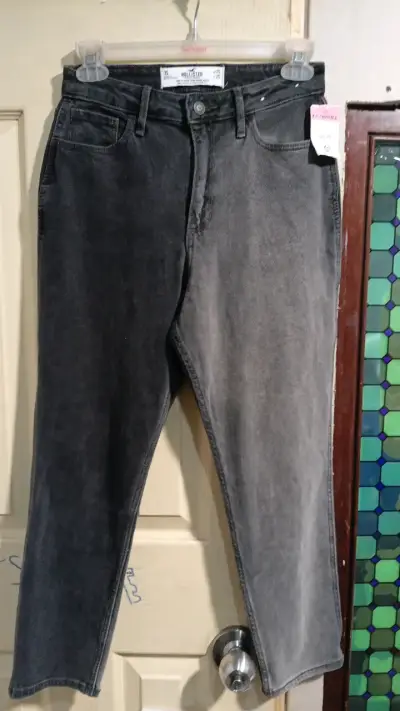 Jeans gris para mujer Hollister - miniatura 1