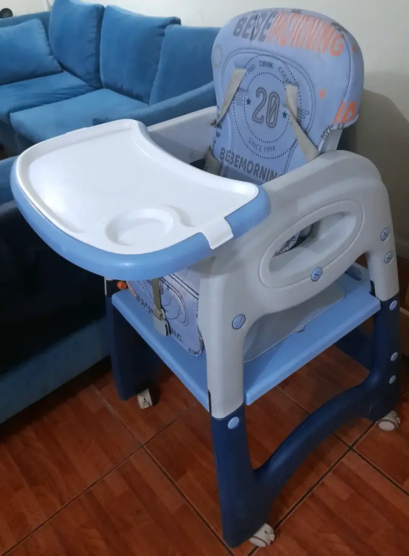 Silla de Comer para Bebé Azul con Bandeja - 2