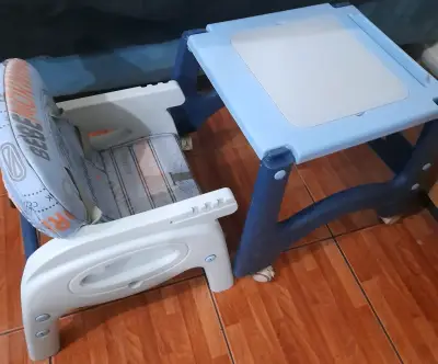Silla de Comer para Bebé Azul con Bandeja - miniatura 6